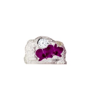 Paperweight Orchid Clock (L)
