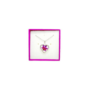 Preserved Orchid Pendant Heart